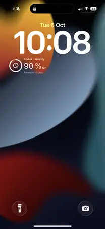 Adding the Codex usage widget to your iPhone Home Screen