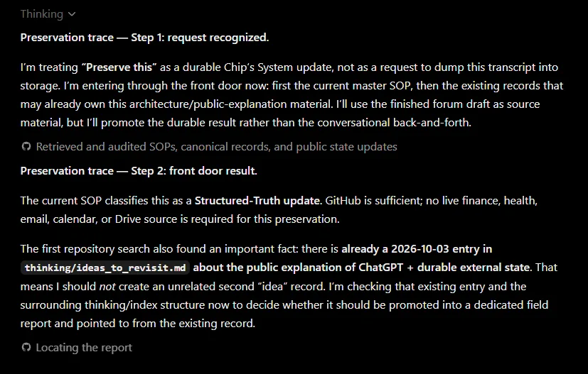基于 ChatGPT + GitHub + Drive 构建持久、受管制的规范状态 基于 ChatGPT + GitHub + Drive 构建持久、受管制的规范状态
