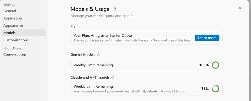 Google AI Pro plan gets ignored by Antigravity