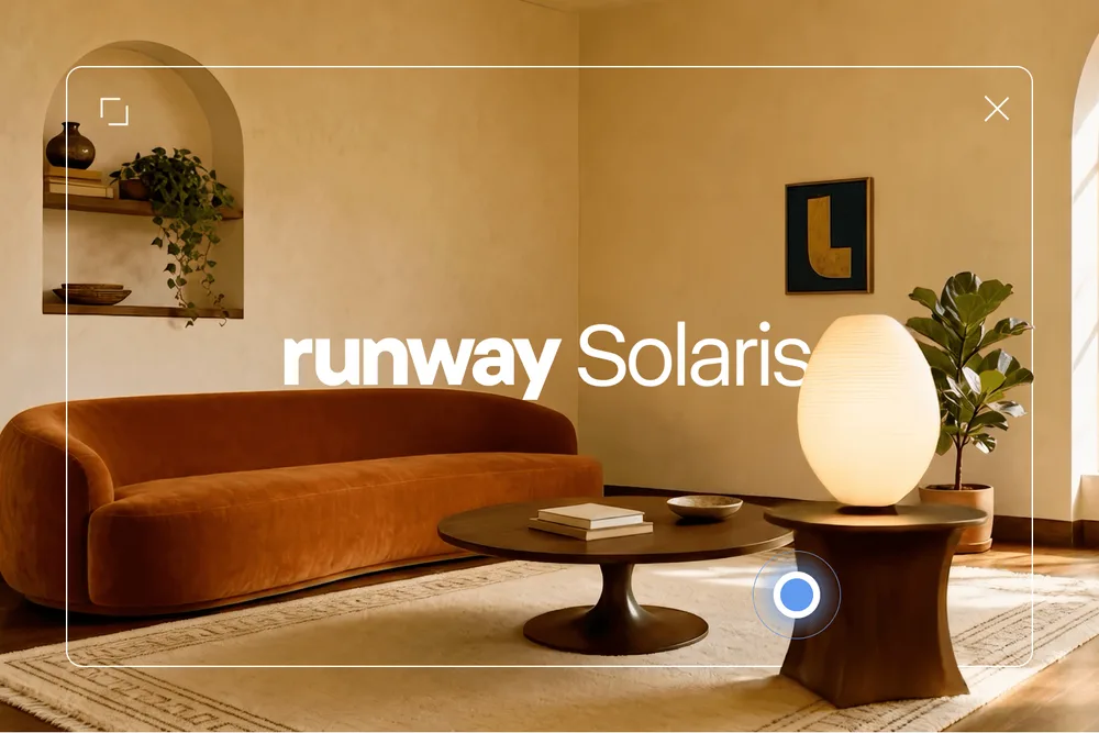 Runway's Solaris is actually generating UI frames instead of