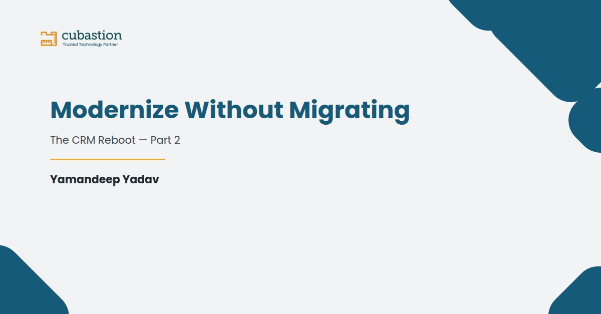 Modernize Without Migrating: A New Strategy