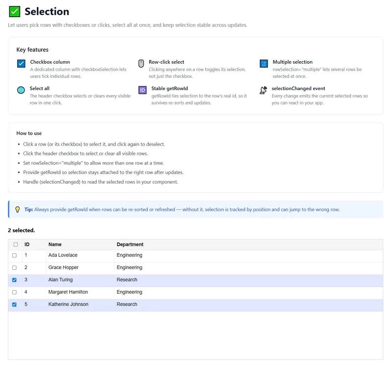 Angular DataGrid is a solid MIT-licensed alternative if you are