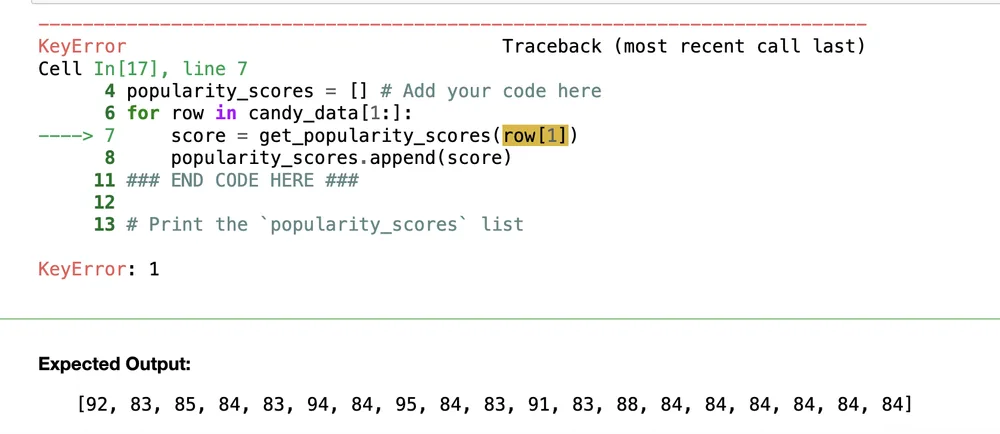 Python列表当字典用报 KeyError，排查 C1M4 作业的正确姿势