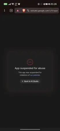Google AI Studio 网关构建项目被挂牌，需手动审核