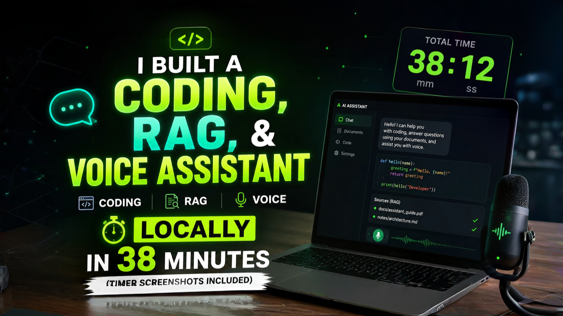 Local AI Setup: Coding, RAG, and Voice in 38 Minutes