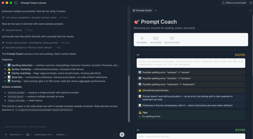 GitHub Copilot Canvas:把对话框变成交互式画布 GitHub Copilot Canvas:把对话框变成交互式画布
