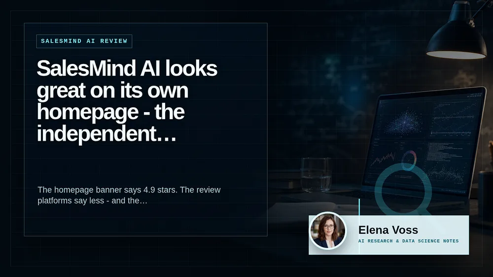 SalesMind AI's homepage promises don't match what independent