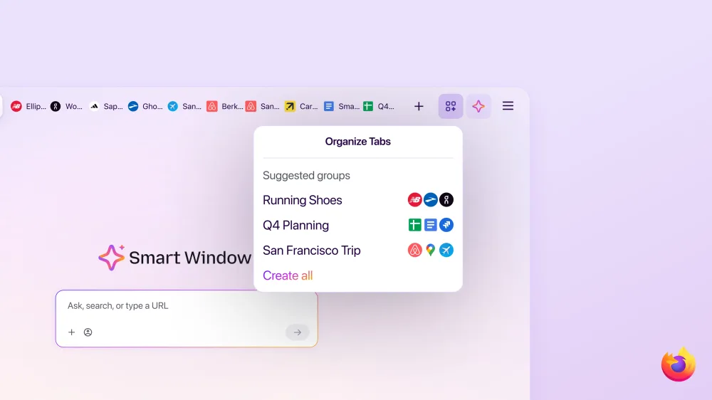 Firefox Smart Window 更新后我试了把 Firefox Smart Window 更新后我试了把