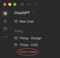 Discourse sidebar’s “Show more” button never collapses