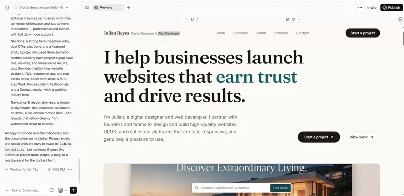 我用 AI 工具跑了一遍作品集设计