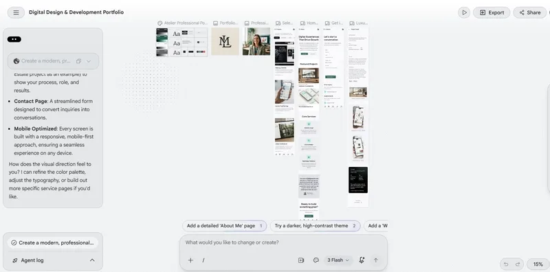 我用 AI 工具跑了一遍作品集设计