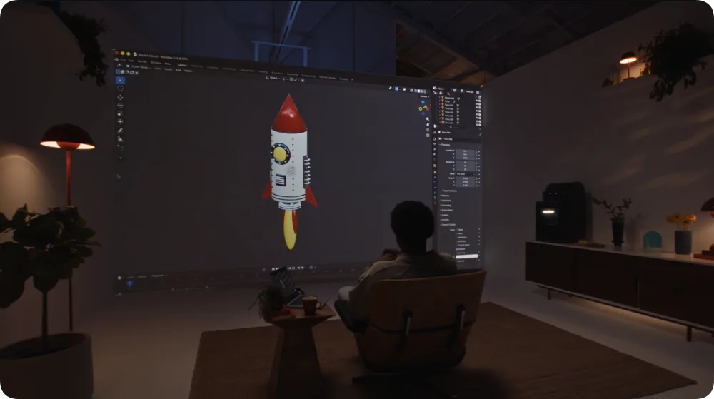 从一个黄色圆圈到 3D 打印出的实体火箭