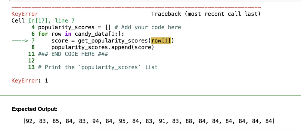 Python列表当字典用报 KeyError，排查 C1M4 作业的正确姿势